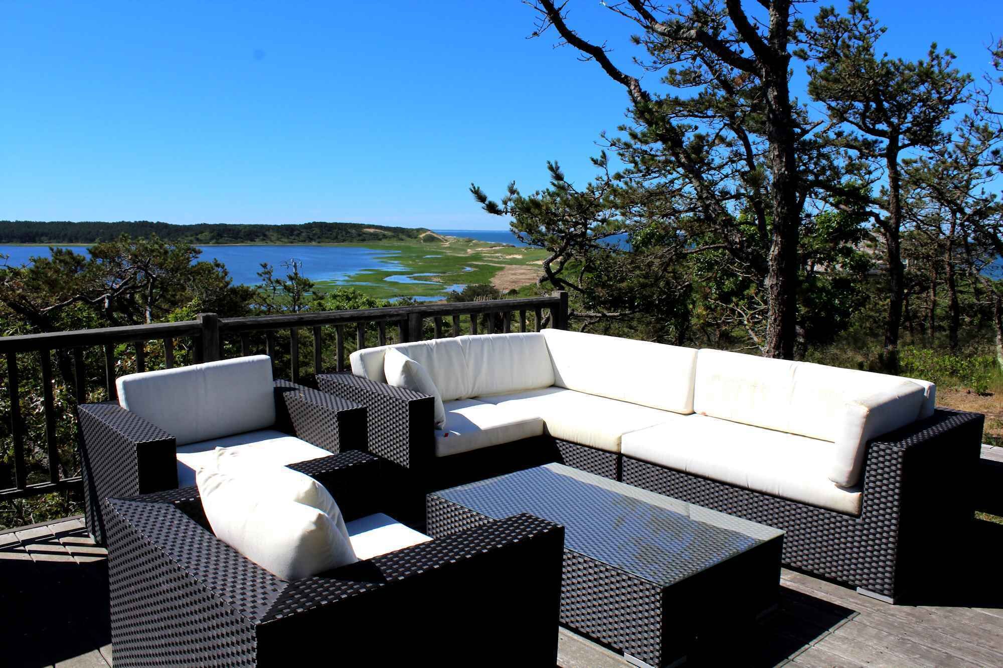 2BD Waterfront Home & 1BD Carriage House--Spectacular Great Island Views, Big Deck, Close to Beach