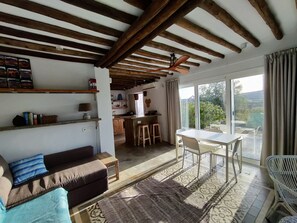 Smart TV, fireplace, DVD player, ping pong