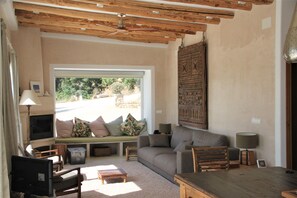 Smart TV, fireplace, DVD player, ping pong