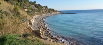 House in ancient medieval village with terrace and beautiful sea view
