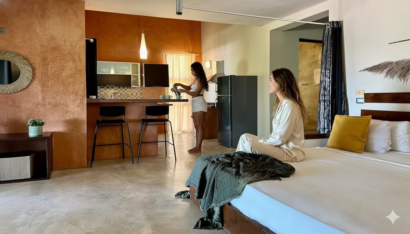 2 chambres, coffres-forts dans les chambres, fer et planche à repasser