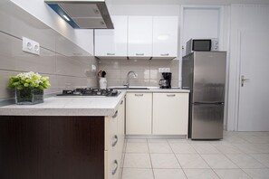 Fridge, microwave, stovetop, dishwasher - Comfortable 2 bedroom apartment with spacious balcony, 1,5 km from the beach (Pula)