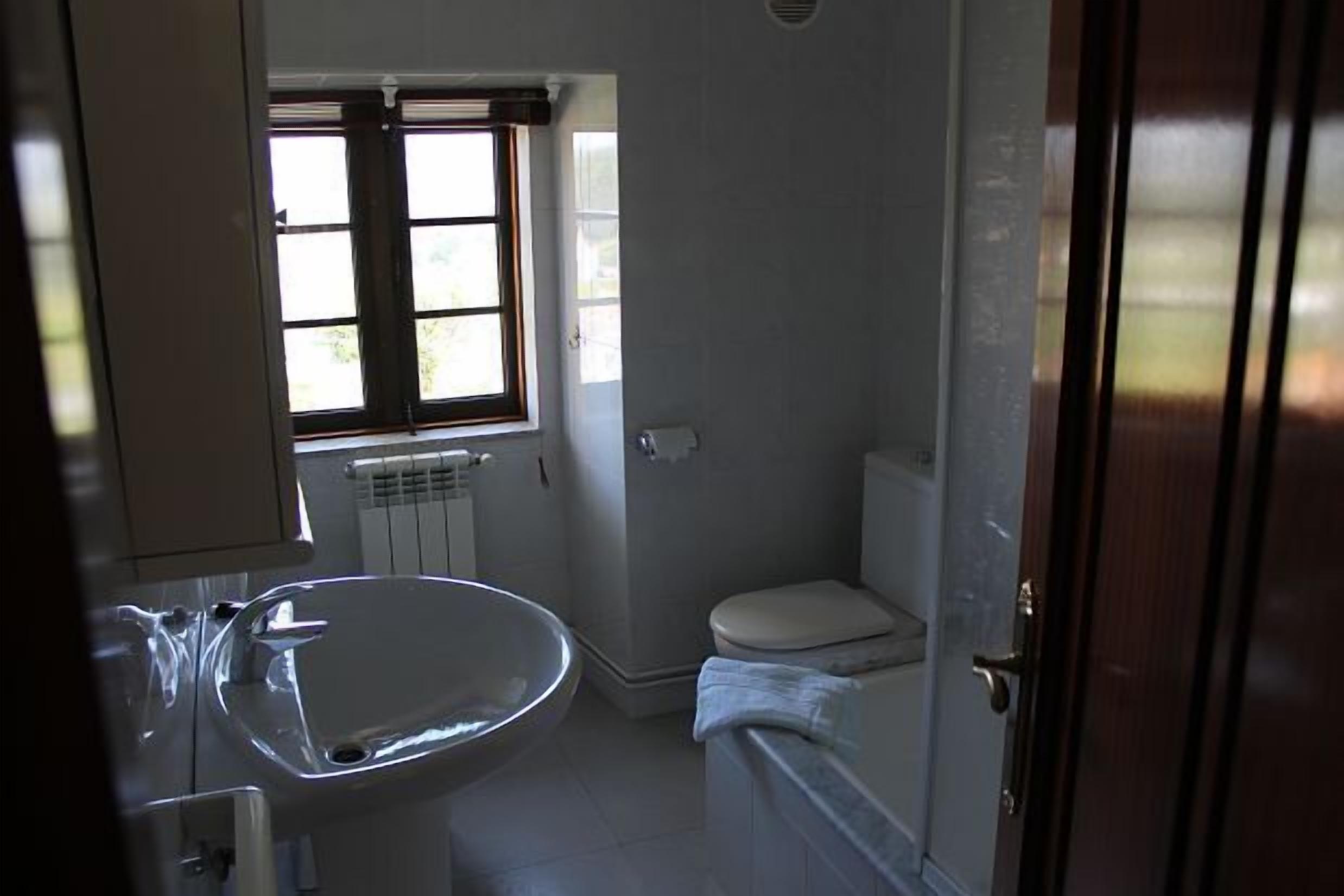 Hair dryer, towels, toilet paper
