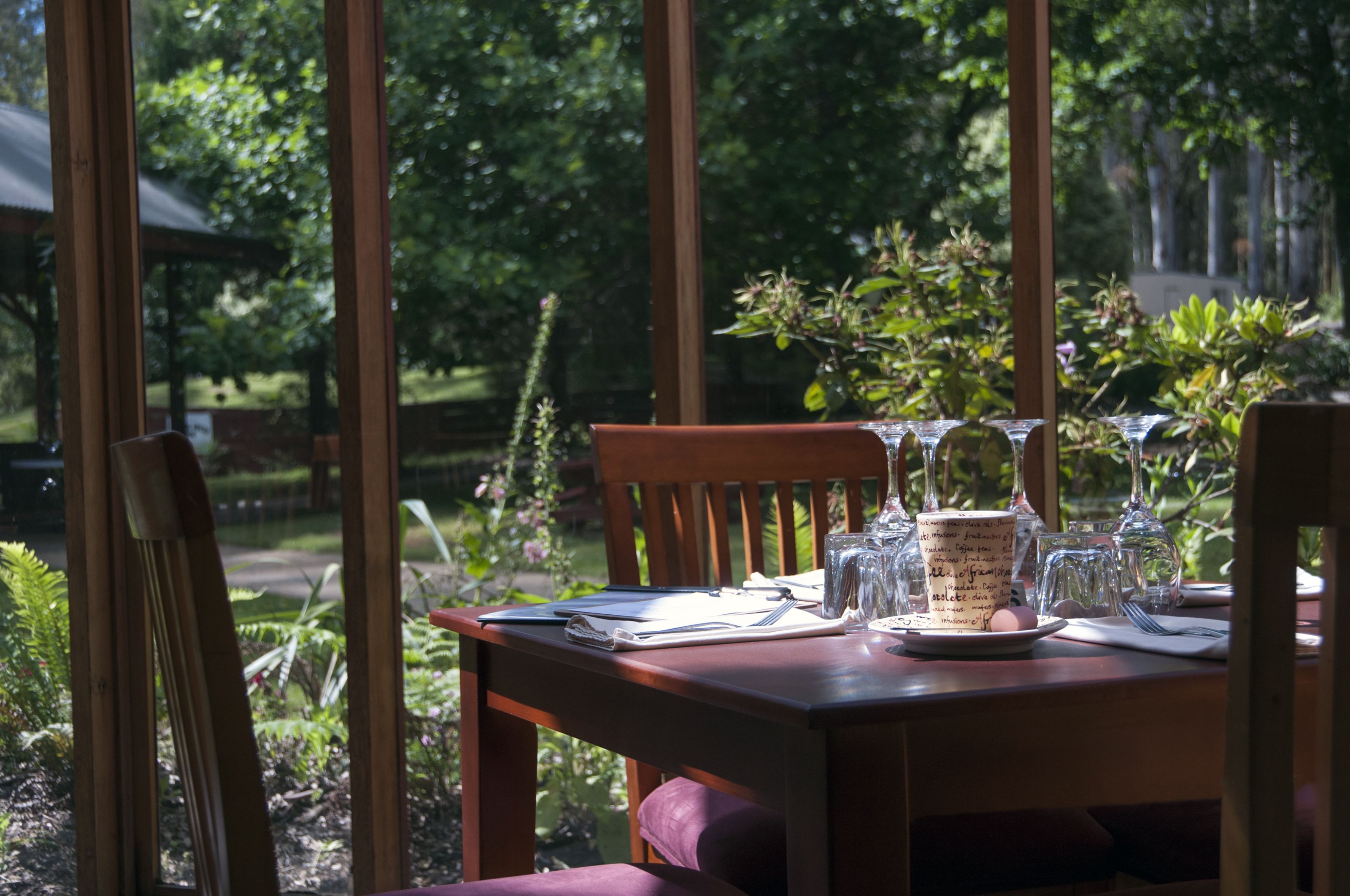 breakfast, lunch served; local and international cuisine, garden views