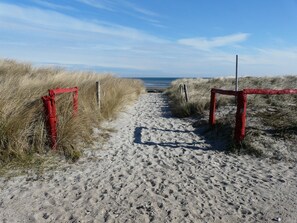 Beach nearby, sun-loungers