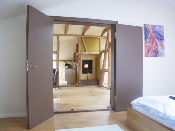 1 Schlafzimmer, Reisekinderbett, kostenloses WLAN, Bettwäsche