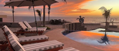 Outdoor pool, a heated pool