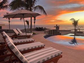 Outdoor pool, a heated pool - "Villa Rocas" Beachfront Luxury Villa (El Pescadero)