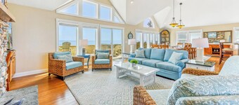 Premier Oceanfront Dog Friendly Home w/ Pool, Hot Tub, EV Charger, and Game Room