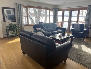 智能电视、壁炉、DVD 播放器、书