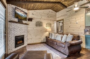 Télévision, cheminée