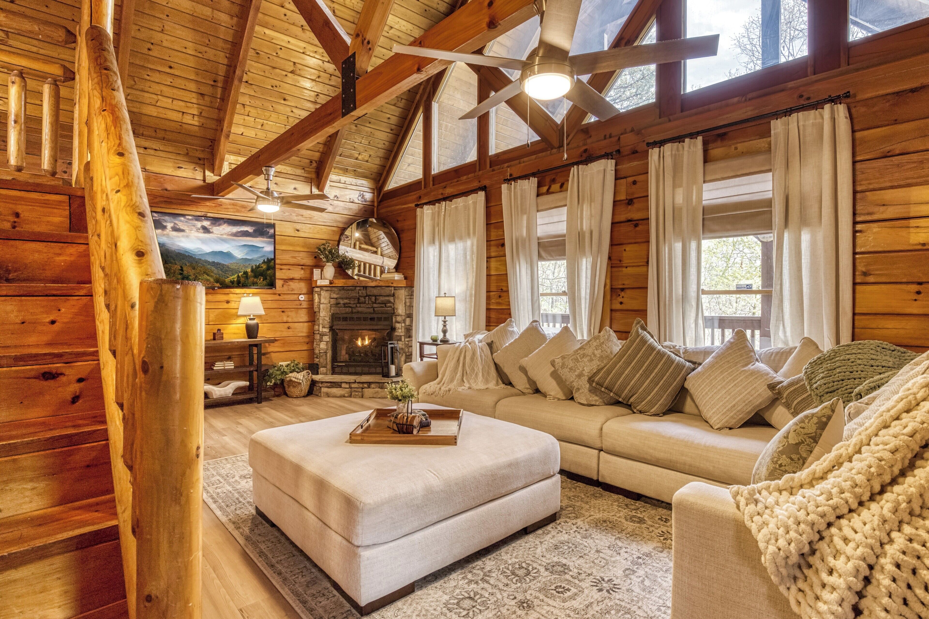 TV, fireplace, video games