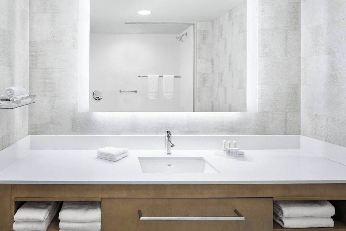 free toiletries, hair dryer, towels, soap