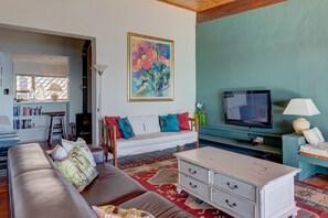 TV, DVD player, books