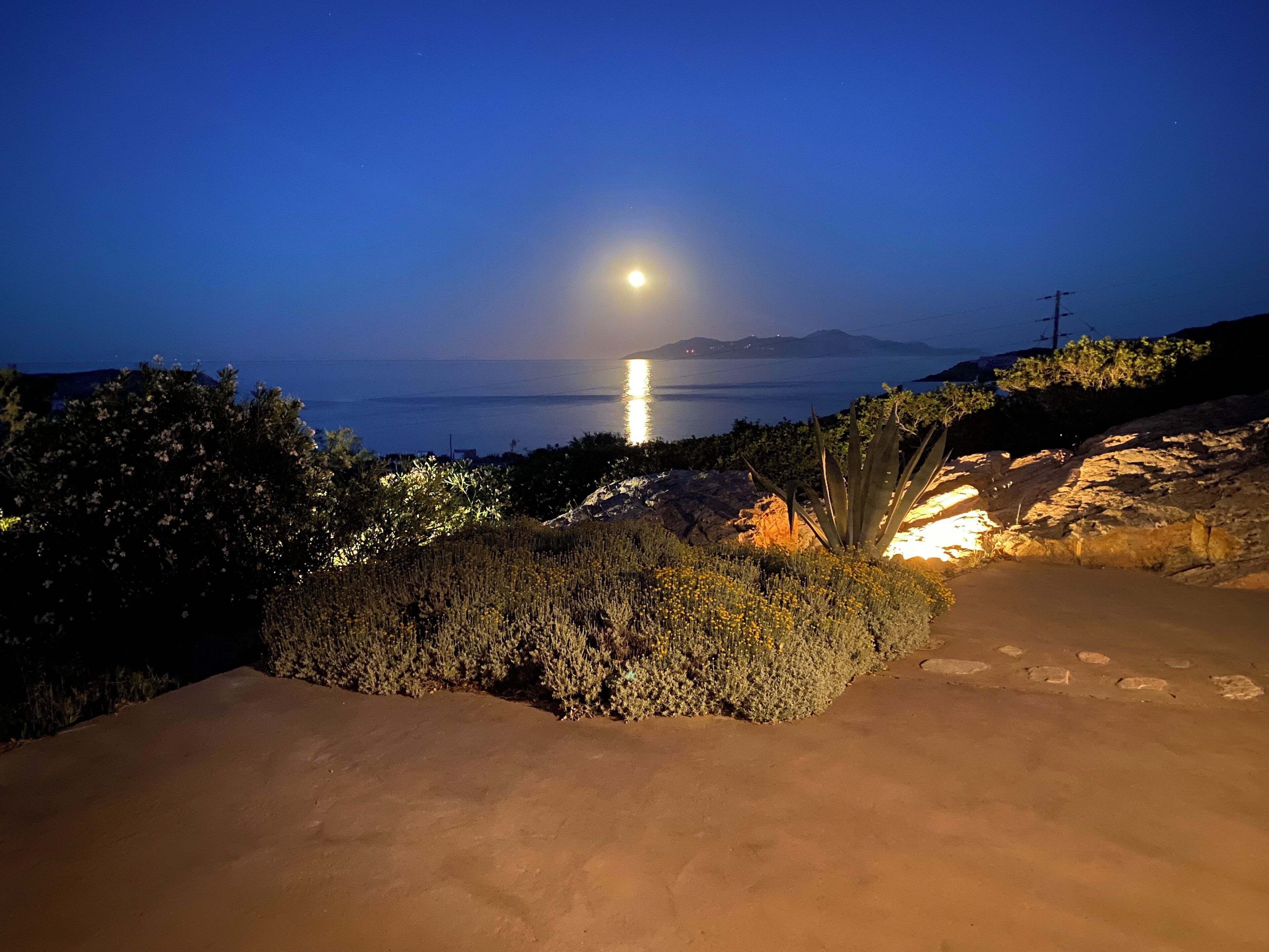 full moon at our terrace
