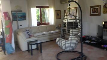 Smart TV, fireplace, video games, books