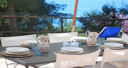 I Carrubi, detached house with sea view