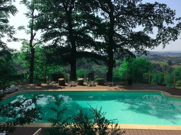 A heated pool