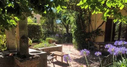 Half of a 19th-century Provencal bastide renovated in 2015, set in a vast garden planted with trees.