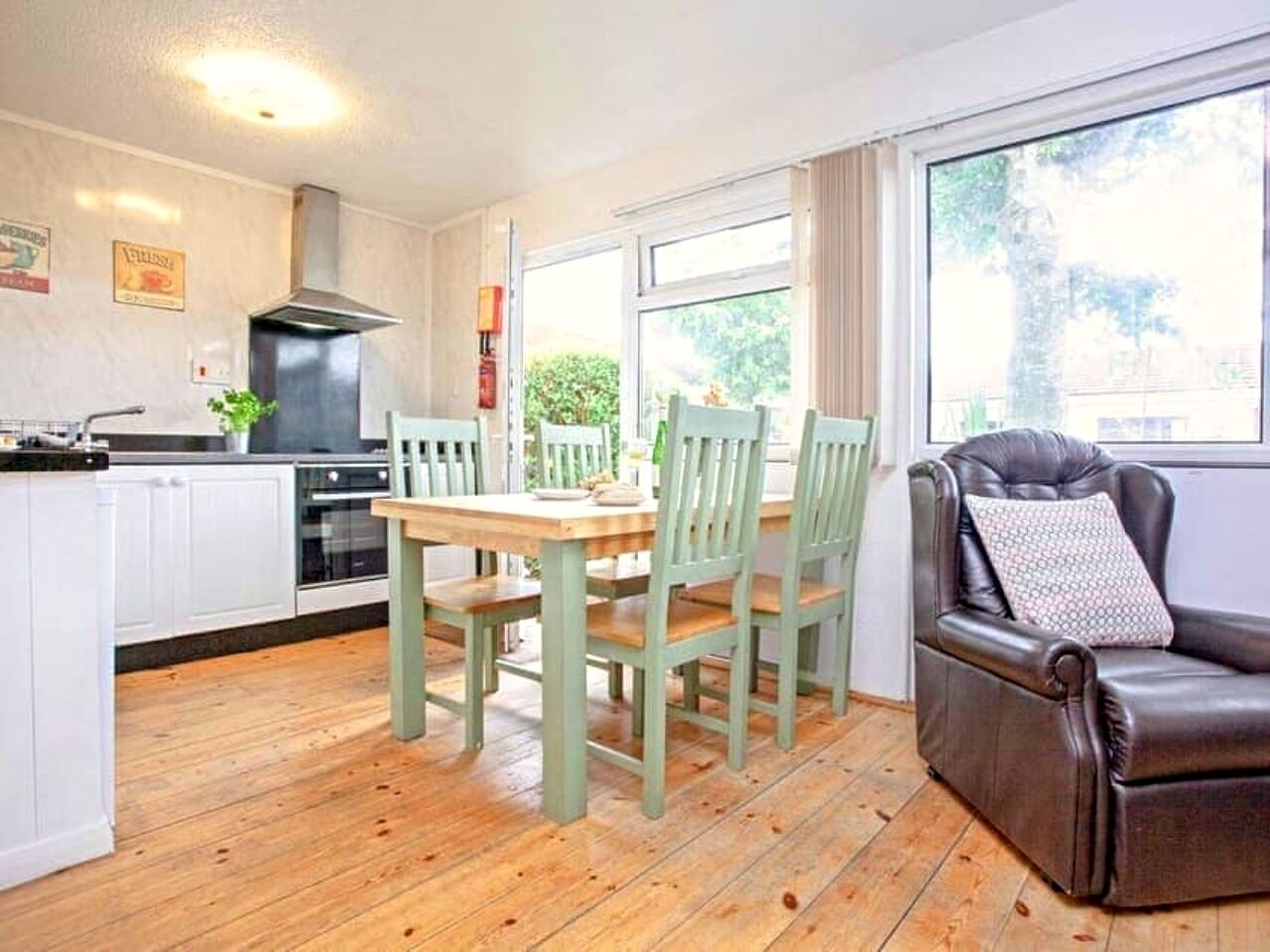 Fridge, microwave, oven, electric kettle