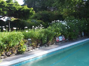 Pool - Fowey Apartment With Outdoor Pool And Gardens In Historic Mansion House (Lanreath)