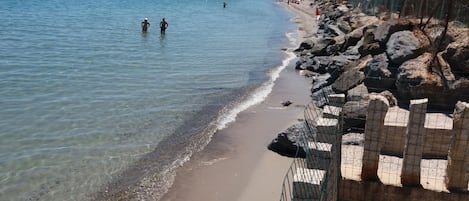 Vlak bij het strand