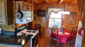 Fridge, microwave, oven, stovetop - Deer Country Vacation Cabins #2 - Long Range View, Dogs Friendly (Waynesville)