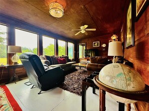 Smart TV, books, stereo