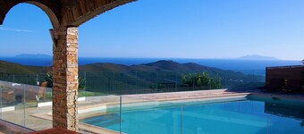 GRANDE VILLA - 4 **** - PISCINE chauffée, VUE MER à 180° - 7 CH. CLIM - 3 SDB