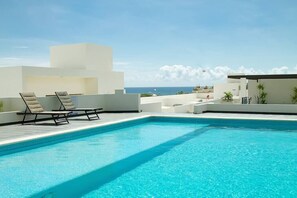 Pool - Modern Condo 2BR with Rooftop Pool Ocean Views  10 Min Walk to Medano Beach and (cabo san lucas)