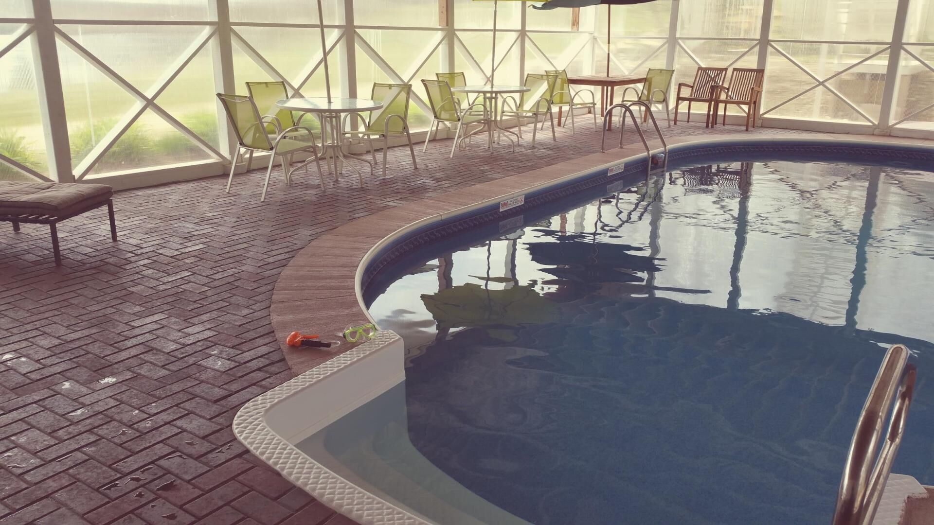 Heated Pool and sitting area