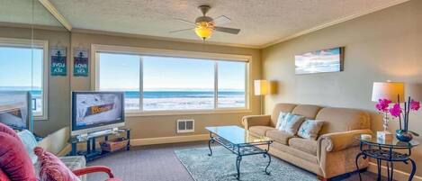 Télévision, cheminée, espaces bureaux