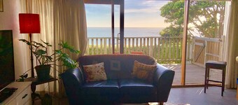 Three bedroom cottage with stunning panoramic views of the sea and mountains.