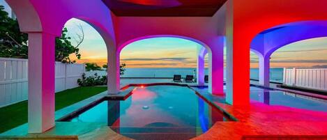 Outdoor pool, a heated pool