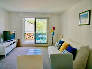 TV, books - T2 52m2, 10 mn walk from the beach, quiet location, large terrace  (Biarritz)