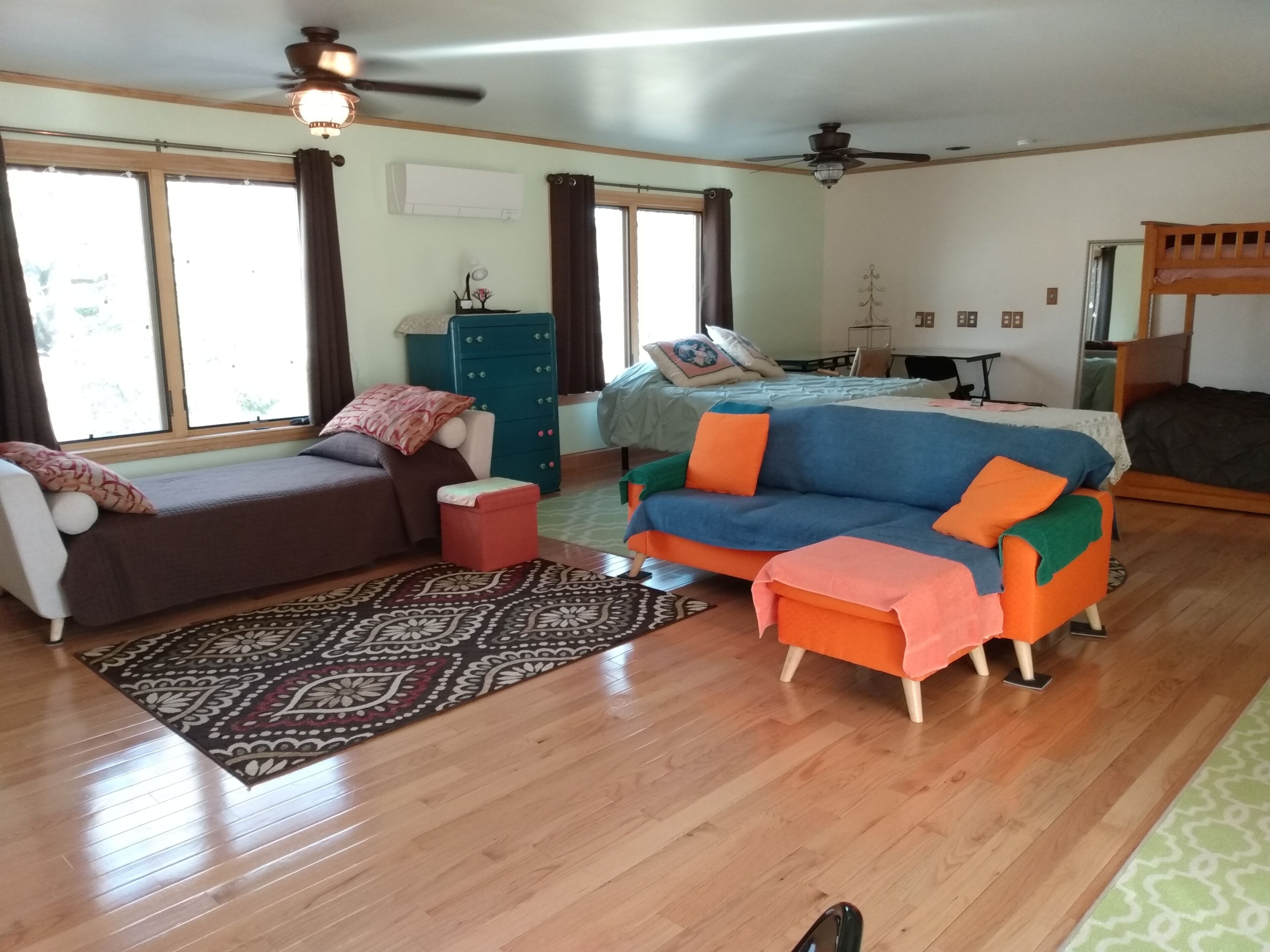 Desk, iron/ironing board, travel crib, free WiFi