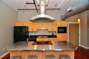 Fridge, microwave, oven, stovetop - Rustic Downtown Living - 1BR/1.5BA (Norfolk)