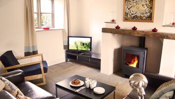 TV, fireplace, DVD player