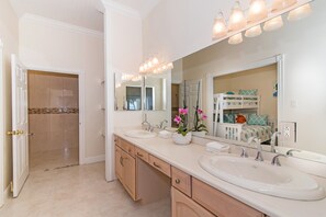 Bathtub, hair dryer, towels