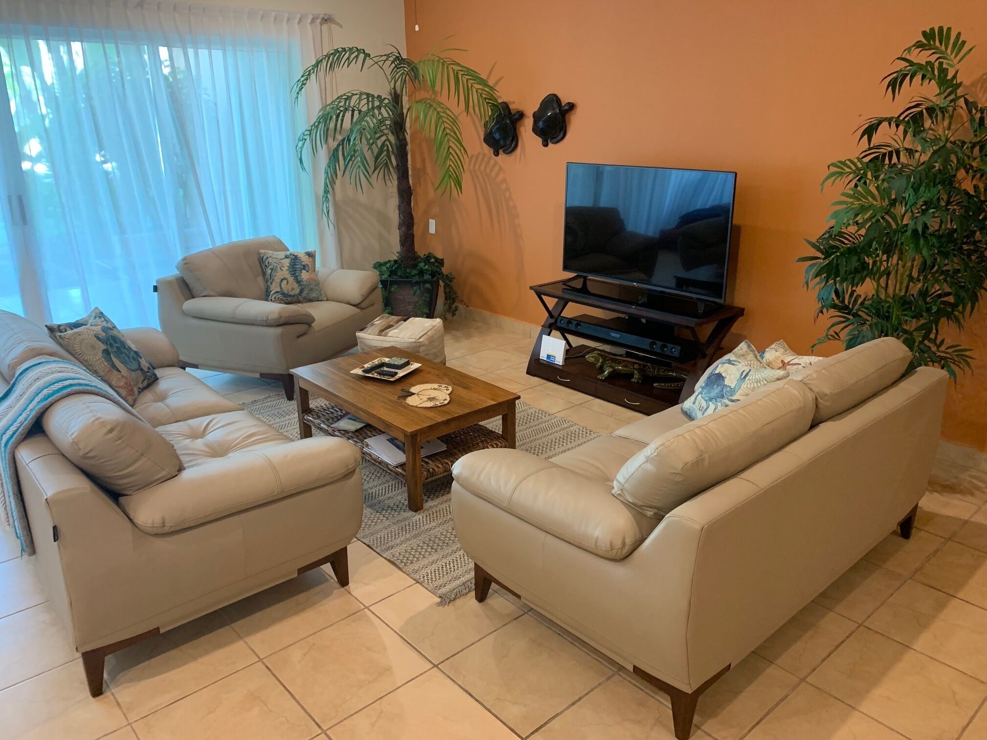 2 Master Bedrooms, 2.5 Bath, Ground Floor.