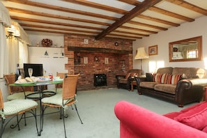 TV, fireplace, DVD player