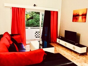 TV, DVD-spiller, bøker og filmbibliotek