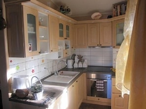 Fridge, oven, stovetop, dishwasher