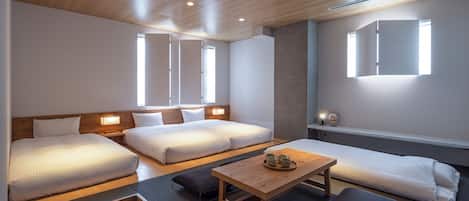 Superior-værelse til 4 personer (Japanese-style) | Dundyner, gratis Wi-Fi, sengetøj