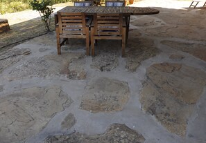 Outdoor dining - Casa Luce Castellabate - Apartment with natural stone terrace, sea view guaranteed (Castellabate)