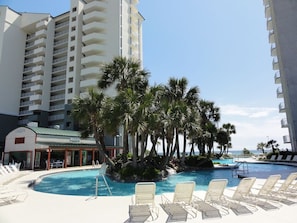 Outdoor pool, a heated pool
