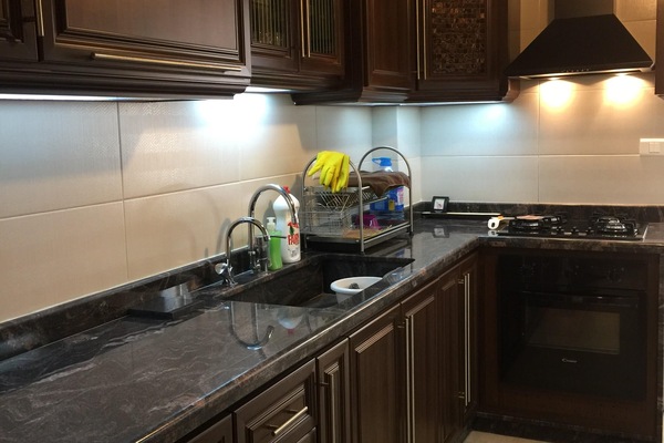 Kitchen with sink and oven