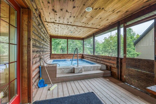 A heated pool