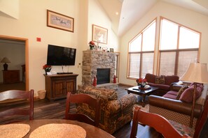 تلفزيون، مدفأة، مشغل دي في دي