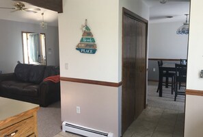 Smart TV, fireplace, video games, stereo
